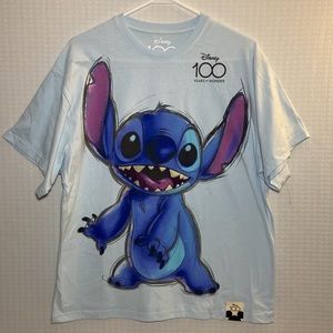 NWOT Disney Lilo And Stitch 100th Years Of Wonder Light Blue T Shirt Women
